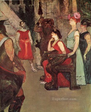 座るメッサリーナ 1900 年 トゥールーズ ロートレック アンリ・ド Oil Paintings